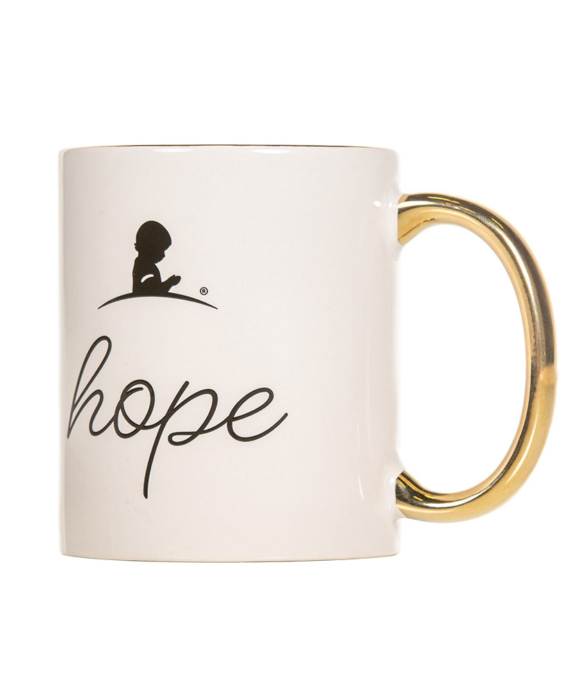 Hope Gold Handle Ceramic Mug